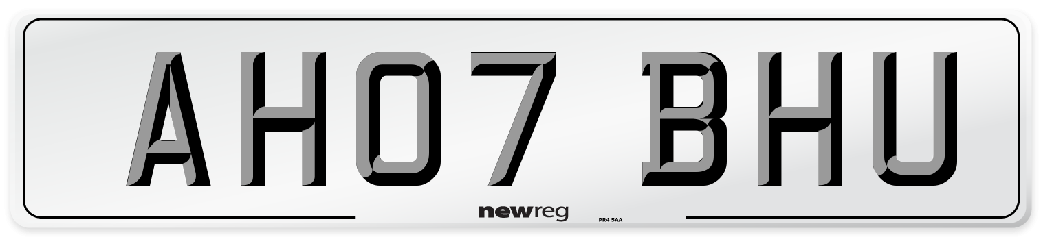AH07 BHU Number Plate from New Reg